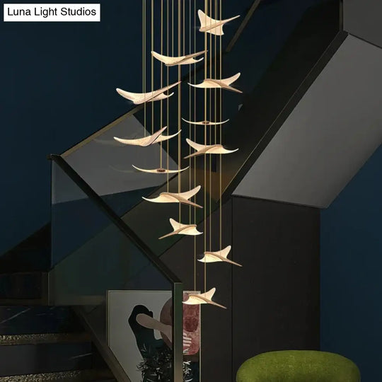 Solviera Branch Staircase Chandelier – Luxury LED Statement Light