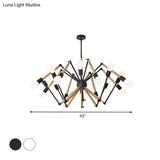 Spider Shape Suspension Light - Contemporary Metal Chandelier For Living Room (8/10/12/16-Head)