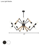Spider Shape Suspension Light - Contemporary Metal Chandelier For Living Room (8/10/12/16-Head)