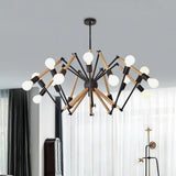 Spider Shape Suspension Light - Contemporary Metal Chandelier For Living Room (8/10/12/16-Head)