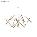 Spider Shape Suspension Light - Contemporary Metal Chandelier For Living Room (8/10/12/16-Head)