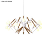 Spider Shape Suspension Light - Contemporary Metal Chandelier For Living Room (8/10/12/16-Head)