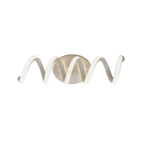Spiral Led Vanity Light For Modern Bathroom | Wall Mounted Mirror In Warm/White/Natural 13/18.5/22.5
