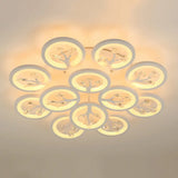 Sputnik Living Room Flush Mount Lamp - Simple Acrylic Light Fixture With Multiple Lighting Options