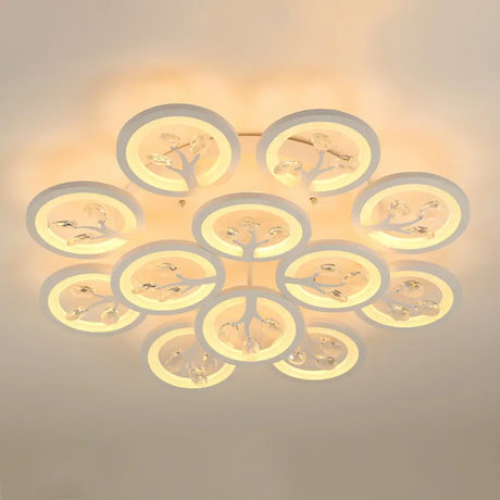 Sputnik Living Room Flush Mount Lamp - Simple Acrylic Light Fixture With Multiple Lighting Options