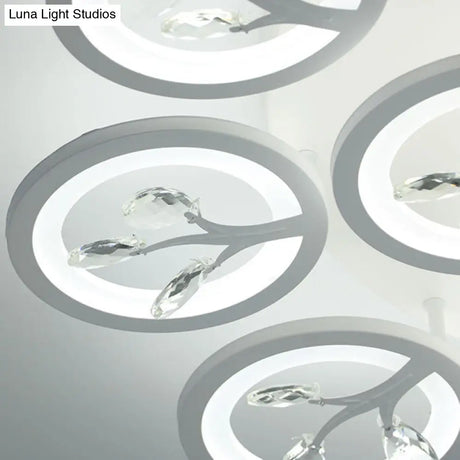 Sputnik Living Room Flush Mount Lamp - Simple Acrylic Light Fixture With Multiple Lighting Options