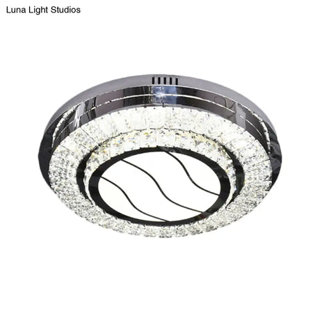 Stainless Steel Led Crystal Ceiling Lamp With Modern Design And Pattern Options