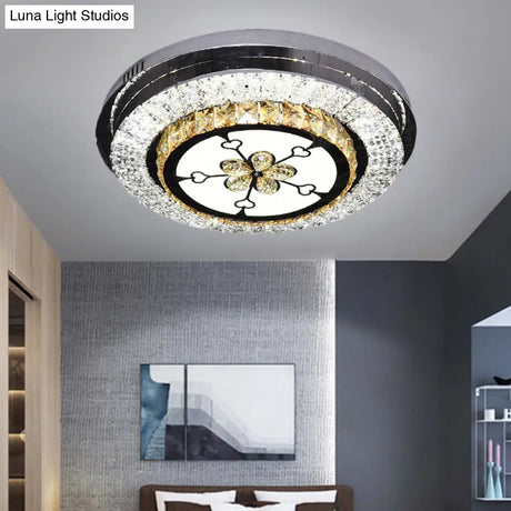 Stainless Steel Led Crystal Ceiling Lamp With Modern Design And Pattern Options