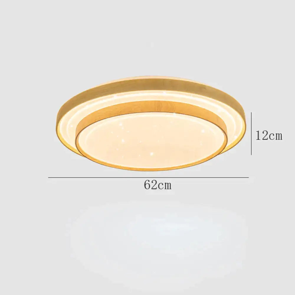 Star Sky Ceiling Lamp Led Round Master Bedroom Atmosphere Simple Modern Solid Wood As Show /