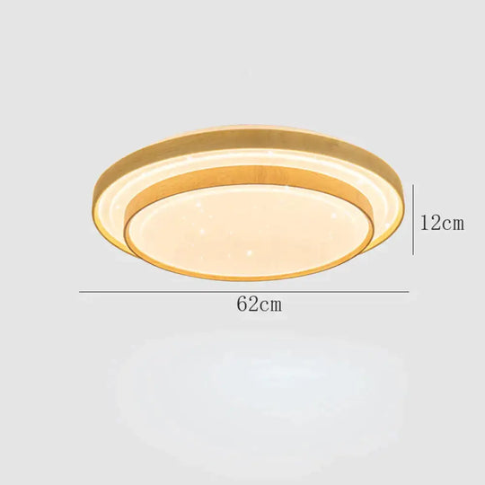 Star Sky Ceiling Lamp Led Round Master Bedroom Atmosphere Simple Modern Solid Wood As Show /