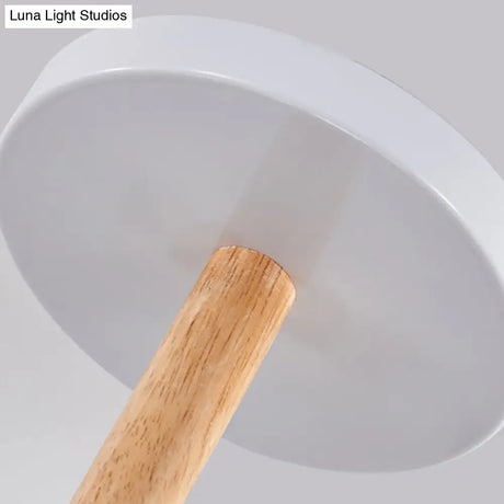 Study Room Ceiling Mount Light - Domed Metal Lamp With 3 Macaron Lights