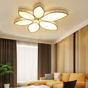 Stunning Crystal Flower Led Ceiling Light For Bedroom - Acrylic White Flushmount / 27’ Warm