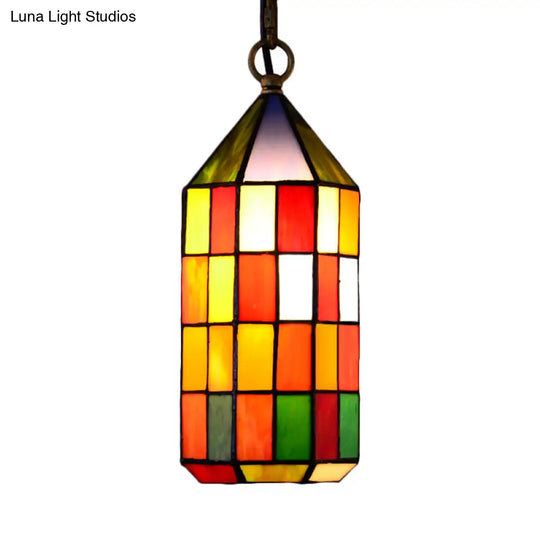 Stunning Multicolored Stained Glass Pendant Light For Bedroom And Living Room