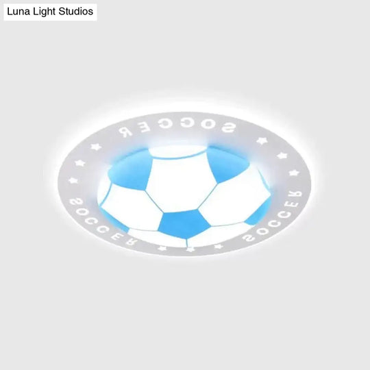Stylish Acrylic Football Flush Ceiling Light For Study Room And Kitchen Sports Theme
