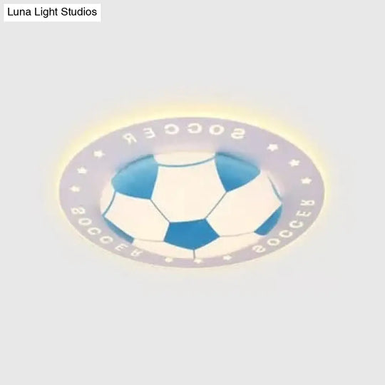 Stylish Acrylic Football Flush Ceiling Light For Study Room And Kitchen Sports Theme