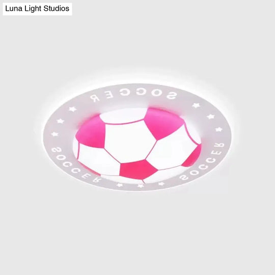 Stylish Acrylic Football Flush Ceiling Light For Study Room And Kitchen Sports Theme