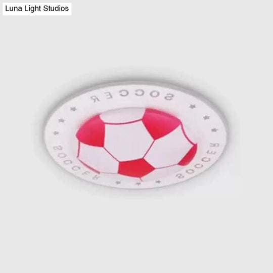 Stylish Acrylic Football Flush Ceiling Light For Study Room And Kitchen Sports Theme