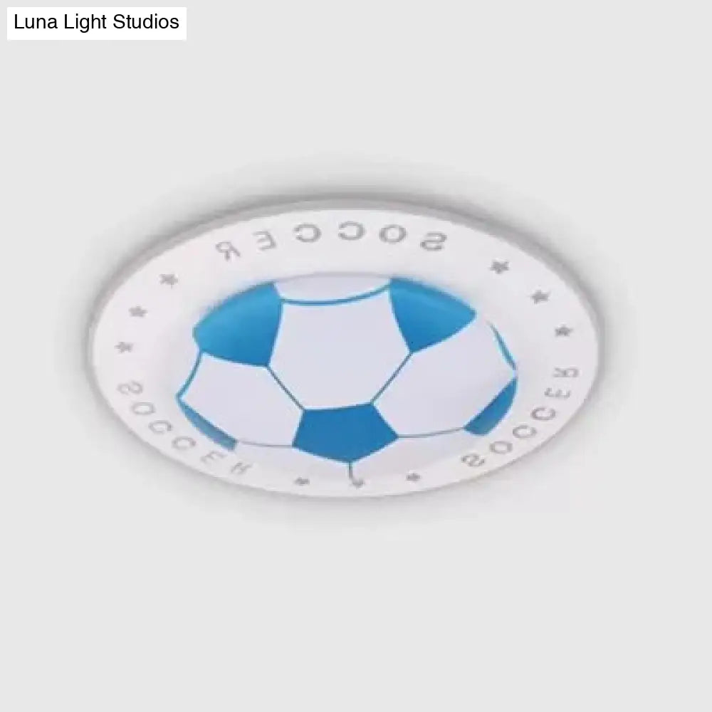 Stylish Acrylic Football Flush Ceiling Light For Study Room And Kitchen Sports Theme