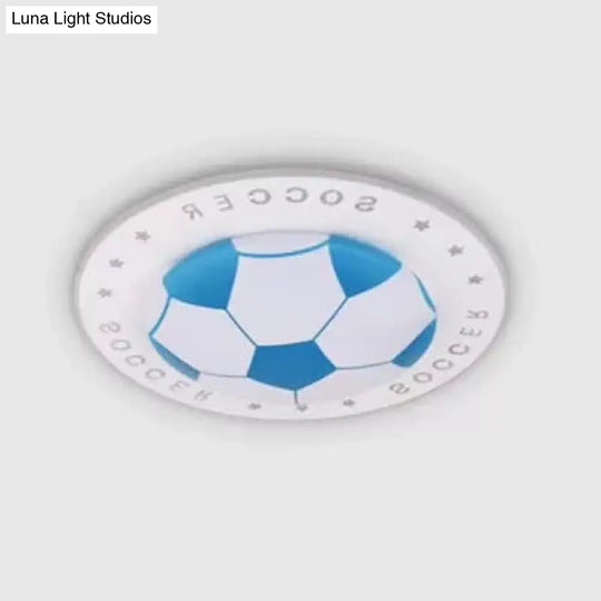 Stylish Acrylic Football Flush Ceiling Light For Study Room And Kitchen Sports Theme