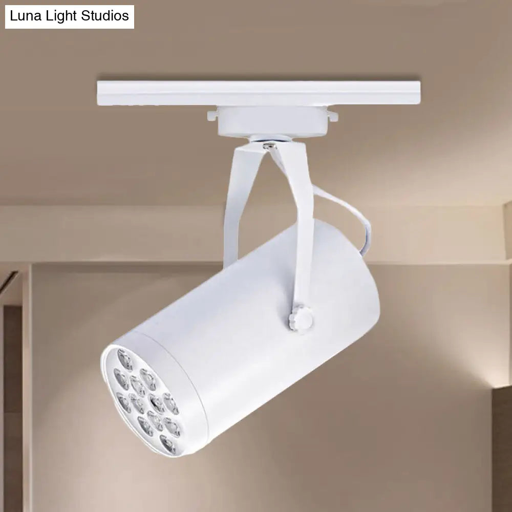 Stylish Adjustable Metal Led Restaurant Ceiling Light - Cylindrical Shade Semi-Flush Mount