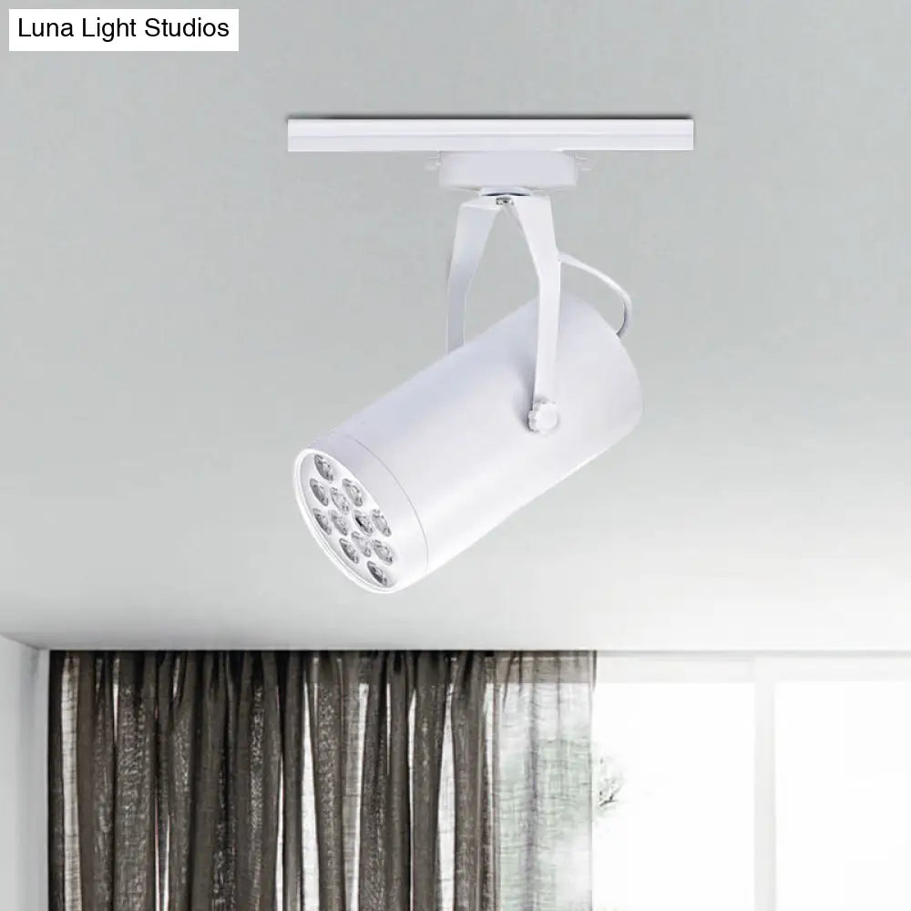 Stylish Adjustable Metal Led Restaurant Ceiling Light - Cylindrical Shade Semi-Flush Mount