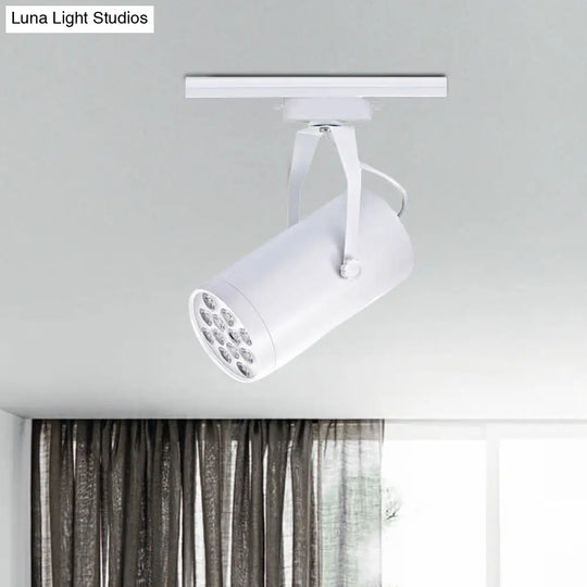 Stylish Adjustable Metal Led Restaurant Ceiling Light - Cylindrical Shade Semi-Flush Mount