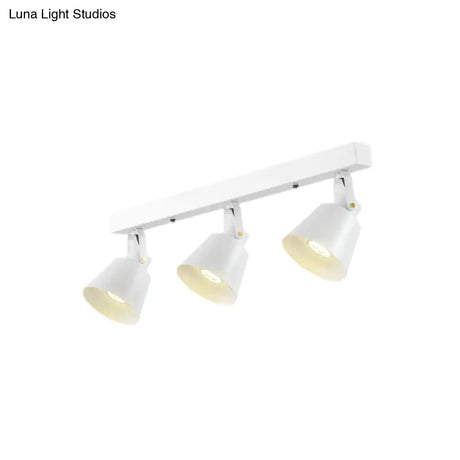 Stylish Bucket Ceiling Light Fixture - Rotatable Semi Flush Mount Lighting With 2/3/4 Lights