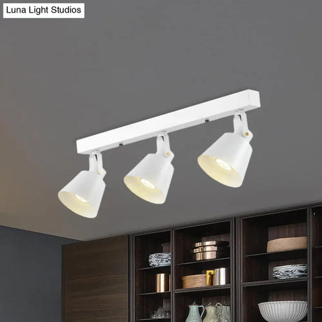 Stylish Bucket Ceiling Light Fixture - Rotatable Semi Flush Mount Lighting With 2/3/4 Lights