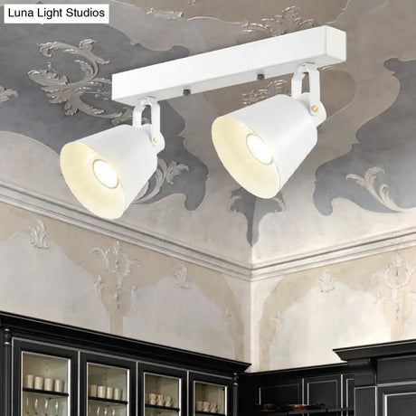 Stylish Bucket Ceiling Light Fixture - Rotatable Semi Flush Mount Lighting With 2/3/4 Lights