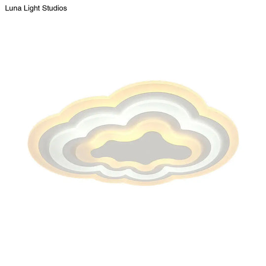 Stylish Cloud Led Ceiling Light For Kindergarten Porch - Simple & Elegant Design