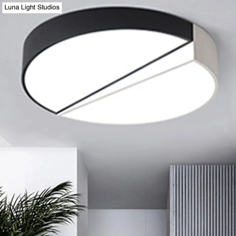 Stylish Half - Round Led Flush Ceiling Light For Dining Room - Macaron Loft Design