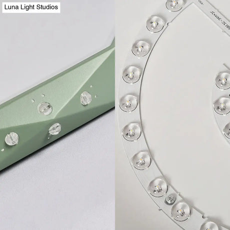 Stylish Macaron Octagon Led Ceiling Lamp For Children’s Bedroom