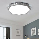 Stylish Macaron Octagon Led Ceiling Lamp For Children’s Bedroom Grey / Warm
