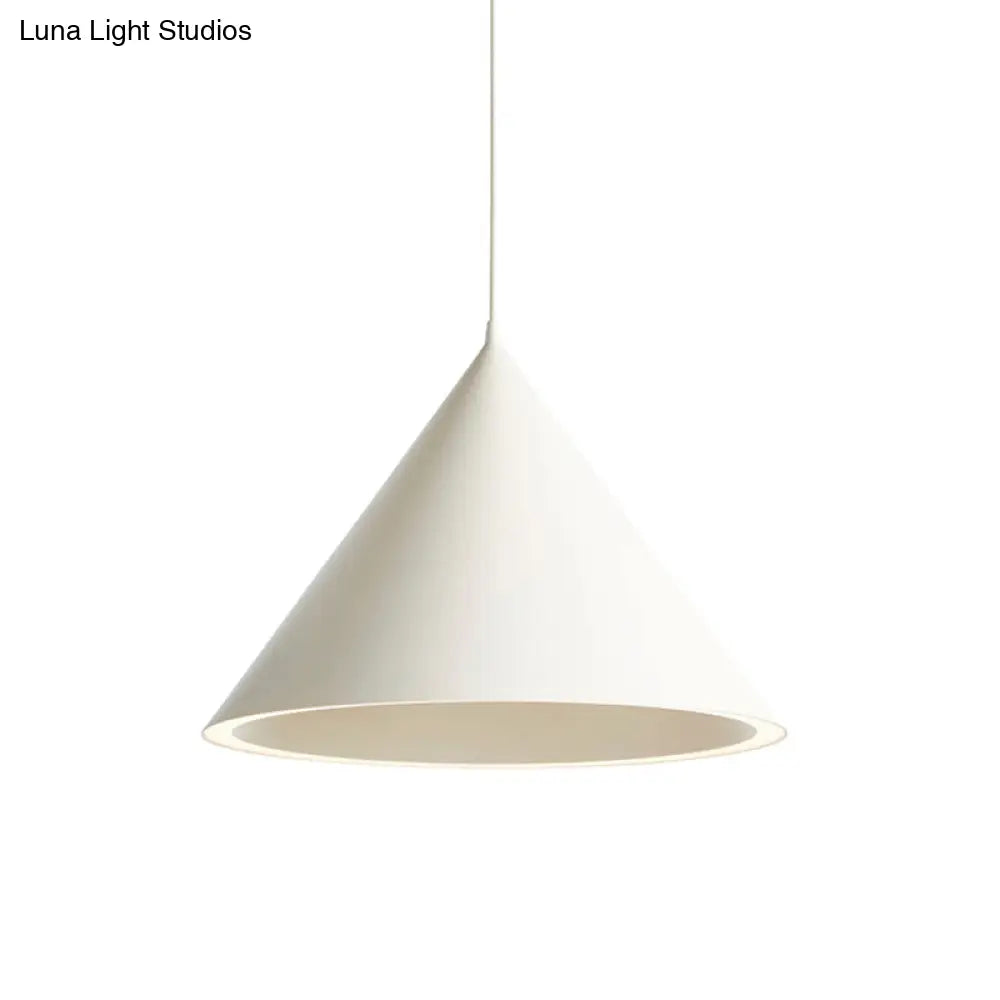Stylish Nordic 1-Light Metal Pendant Lamp - 10’/12.5’ Diameter In Black/Blue For Table