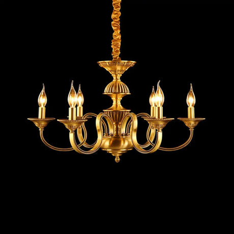 Suspended Metal Pendant Chandelier With Colonial-Inspired Design & 3/5/6 Lights Ideal For Dining