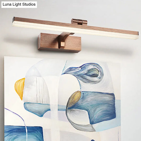 Swingable Minimalistic Led Vanity Wall Light: Aluminum Linear Fixture