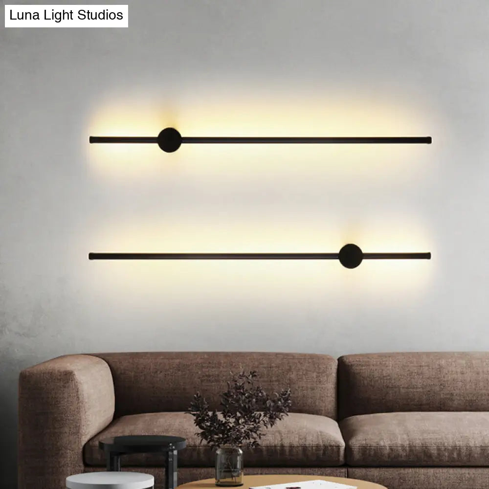 Swivel Stick Wall Sconce - Minimalist Metal Bedside Led Light