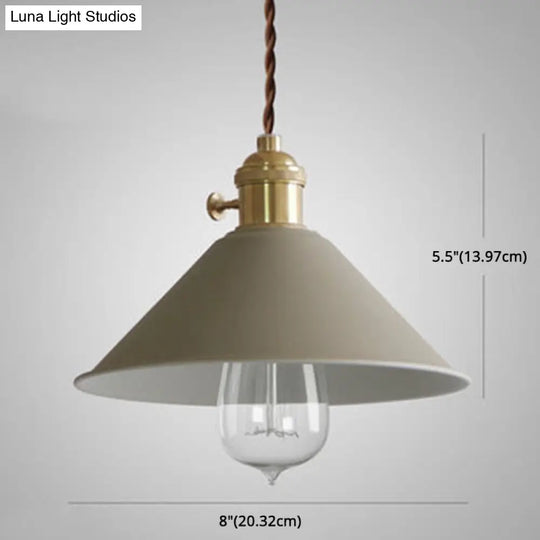Tapered Metal Pendant Lamp For Modern Dining Room Lighting