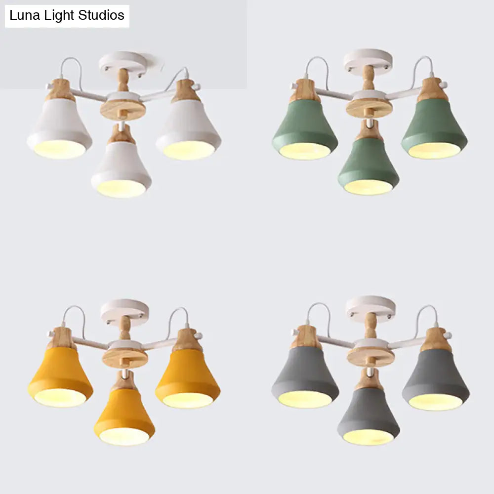 Tapered Shade Hanging Pendant Lamp For Simple Living Room Lighting