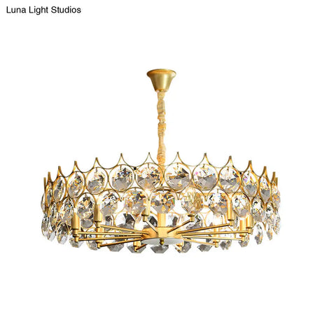 Teardrop Crystal Chandelier: Postmodern Hanging Ceiling Light For Your Dining Room