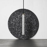 Terrazzo Flute Pendulum Light - Nordic Led Bistro Pendant (10/19.5 Tall) White/Black White / 10