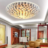 Tiffany Shell Flush Mount Ceiling Light In Beige - 2 Lights Bowl Shade 8’ H X 12’ Diameter