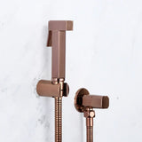 Toilet Bidet Faucet Bathroom Bidet Tap Rose Gold Brass Bath Shower Blow-fed Spray Gun Nozzle Bidet Faucet Single Cold