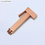 Toilet Bidet Faucet Bathroom Bidet Tap Rose Gold Brass Bath Shower Blow-fed Spray Gun Nozzle Bidet Faucet Single Cold