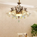 Traditional Crystal Dining Room Chandelier - Bronze Finish 6/8 Bulbs Suspended Lighting Fixture 6 /