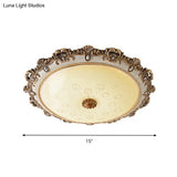 Traditional Glass Flush Dome Light In Warm/White Led - Various Sizes Available