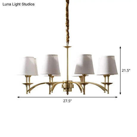 Traditional Gold Chandelier With 6/8/10 Bulb Suspension Pendant Light
