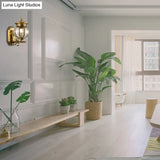 Traditional Metal Gold Sconce Light Fixture - Wall Mount Lamp For Porch
