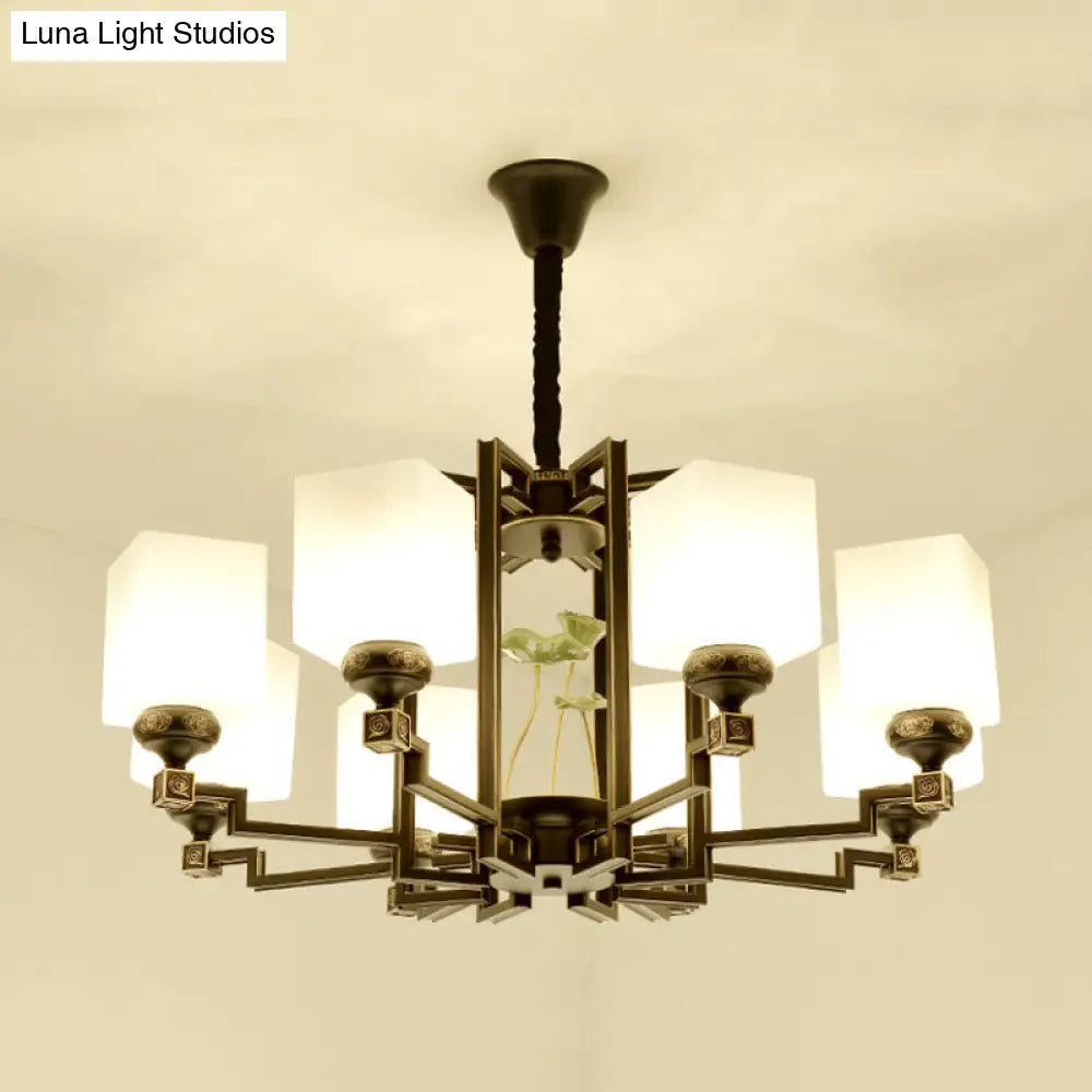 Traditional Style Black Metal Chandelier With 6/8/10 Lights - Dining Room Pendant Lighting