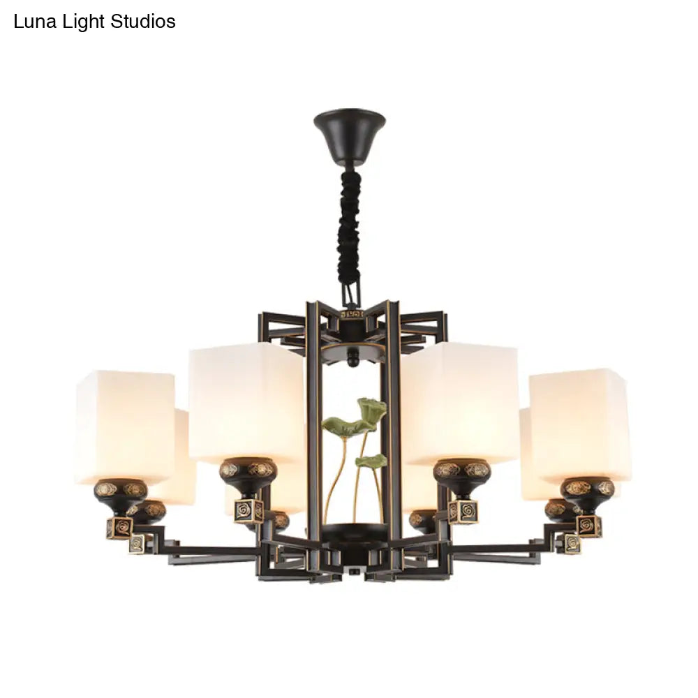 Traditional Style Black Metal Chandelier With 6/8/10 Lights - Dining Room Pendant Lighting